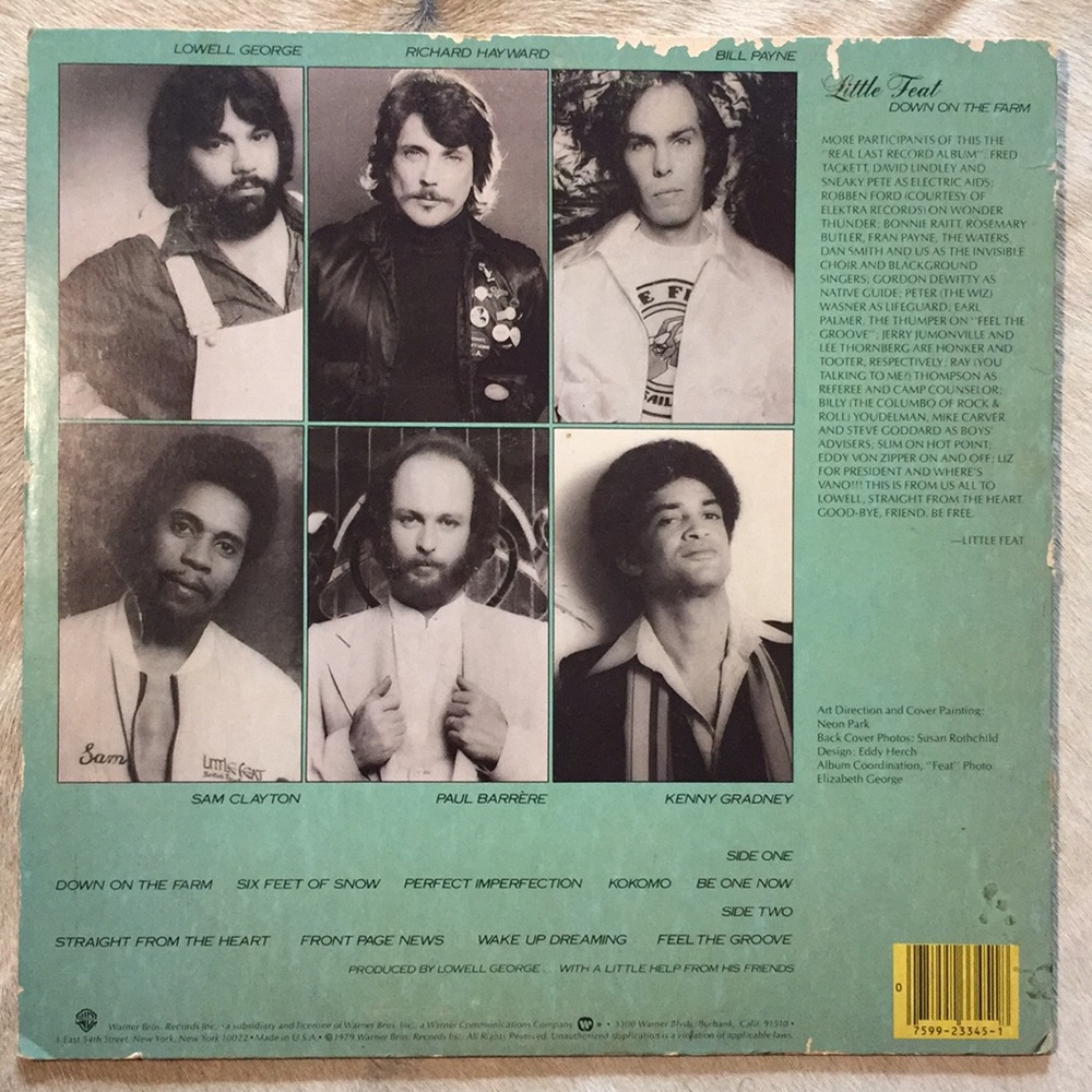 Little Feat - “Down On The Farm” Vinyl LP - Picture 2 of 5